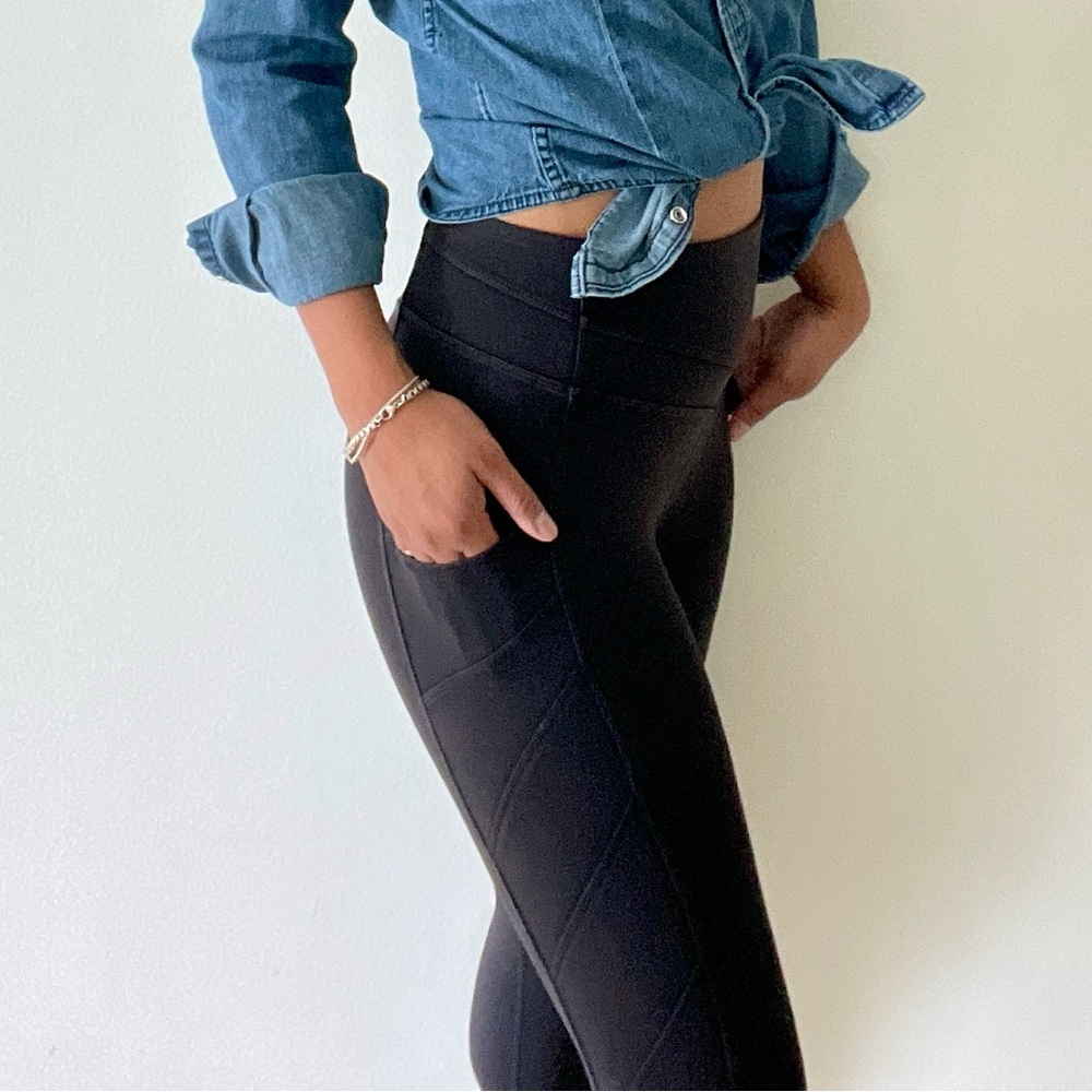 FP Movement Black High-Waisted Leggings with pockets